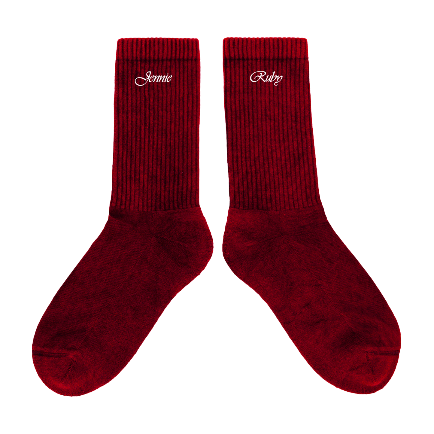 Ruby Red/Black Socks