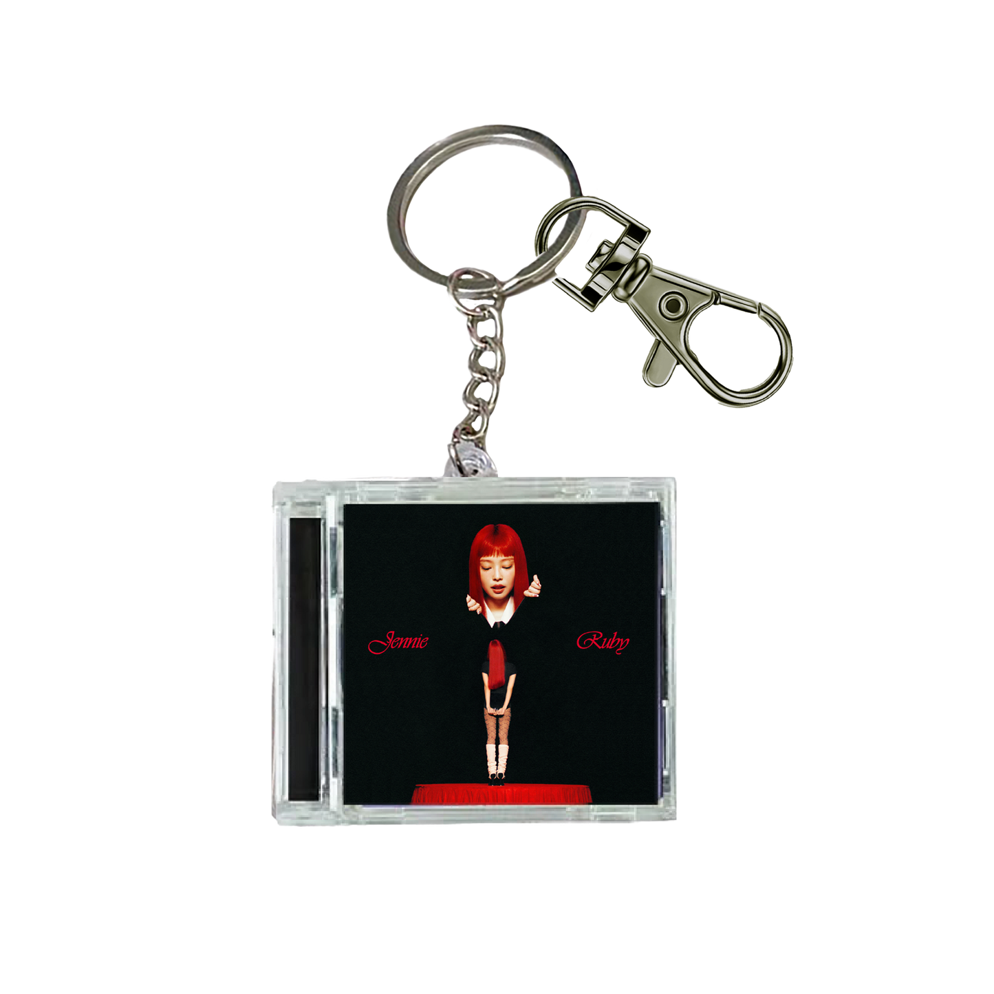 Ruby Black Album Keychain
