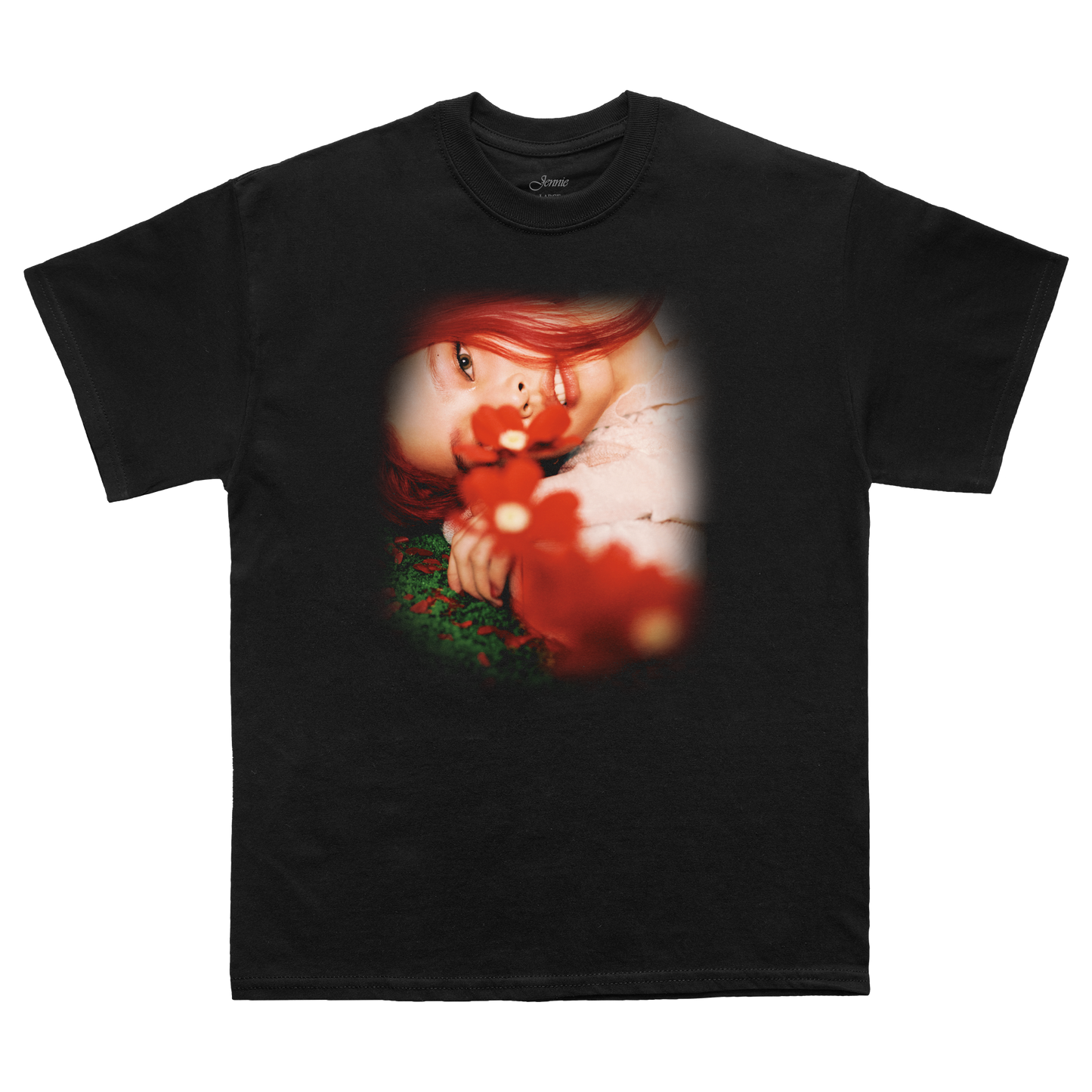Photo Flower Black Tee
