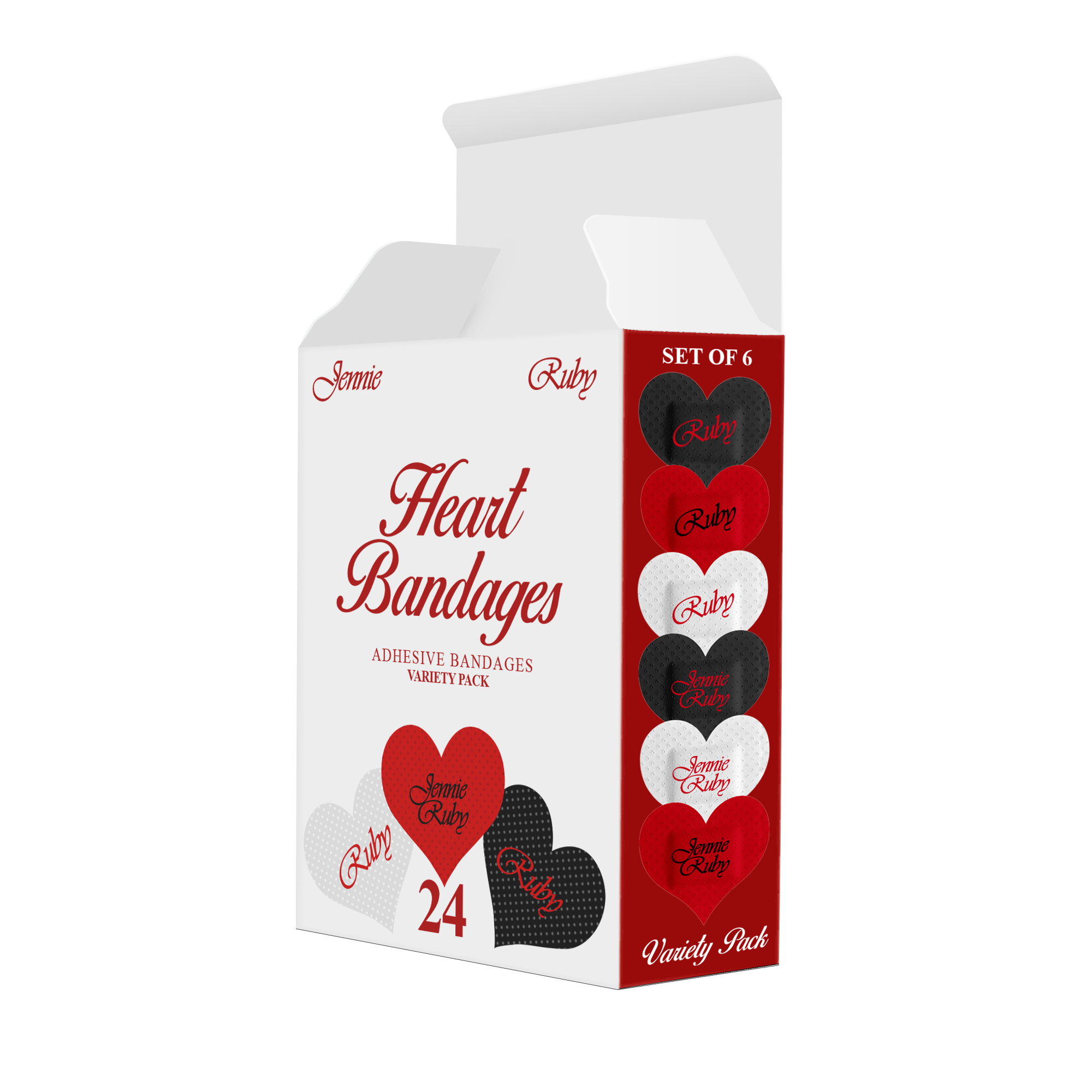 Ruby Heart Bandage Set
