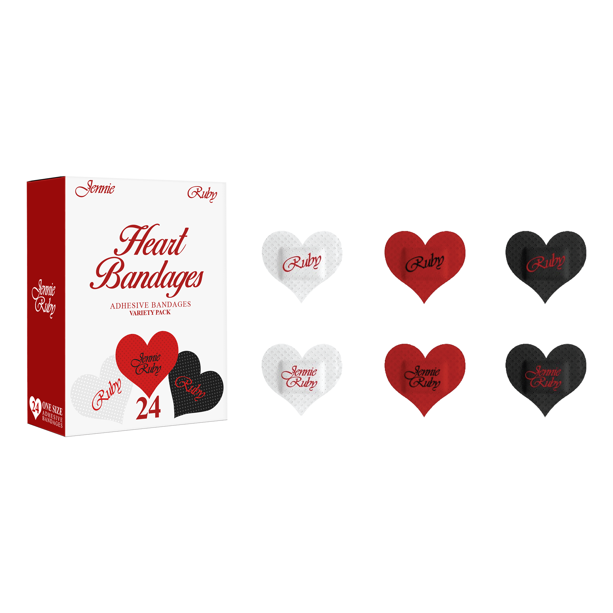Ruby Heart Bandage Set